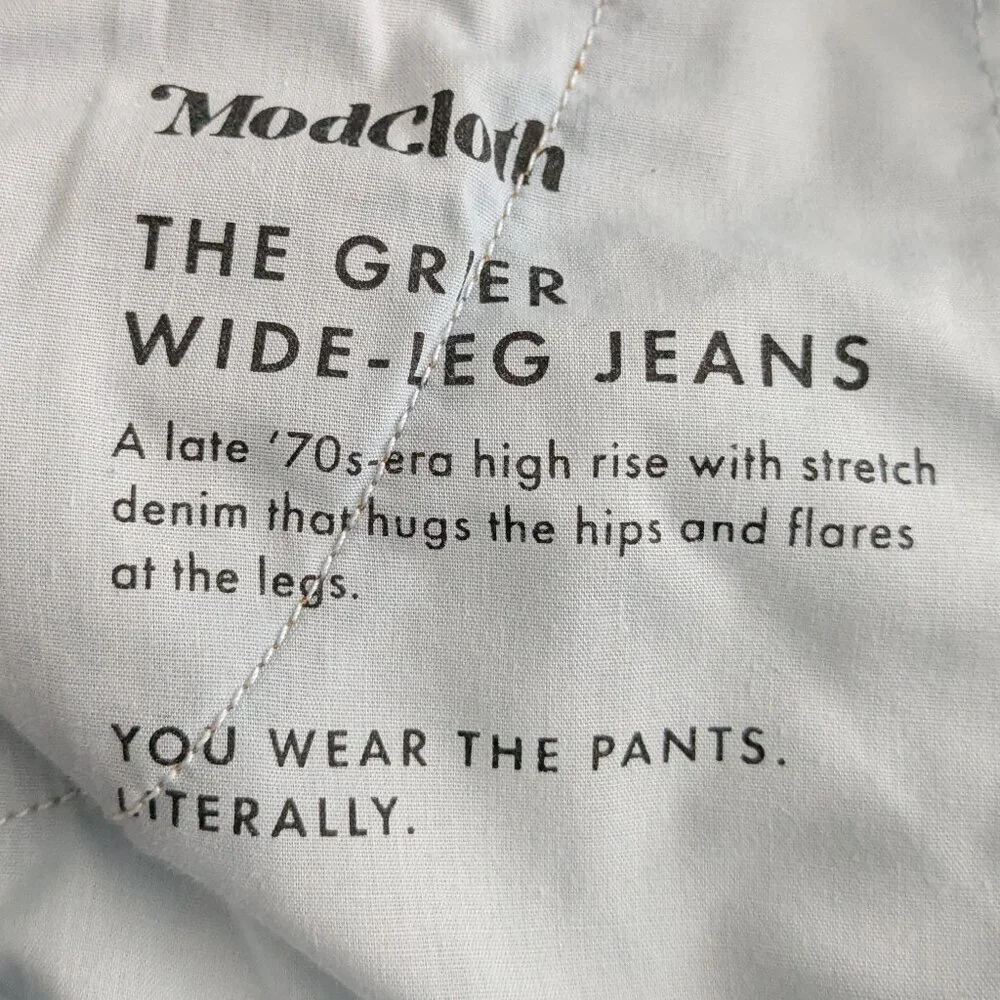 Modcloth The GRIER Wide-leg Jeans Size 10 - Picture 5 of 15